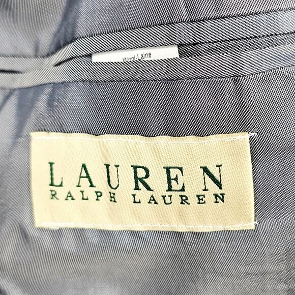 Lauren Ralph Lauren Black Wool Tuxedo Suit 40L Jacket 34x34 pant satin lapel - Picture 4 of 16